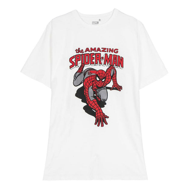 T shirt à manches courtes Enfant Spiderman Blanc