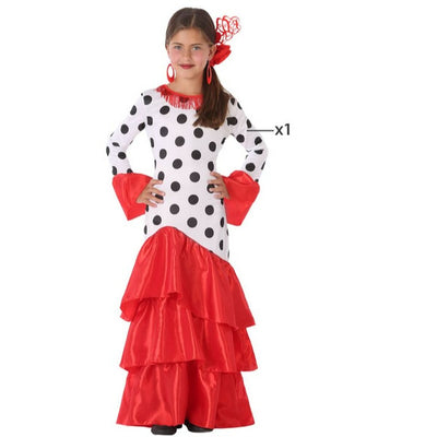 Déguisement pour Enfants Danseuse de Flamenco Rouge Espagne (1 Unités)