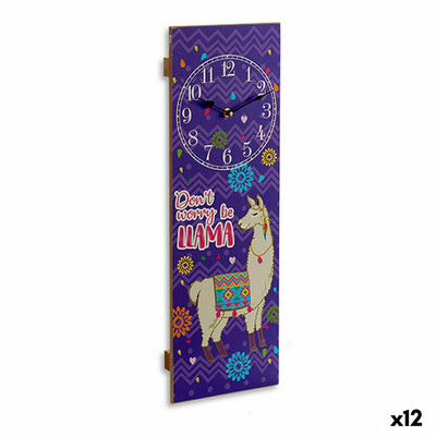 Horloge Murale Lama (2,5 x 60 x 20 cm) (12 Unités)