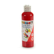 peinture pour doigts 200 ml Rouge 12 Unités