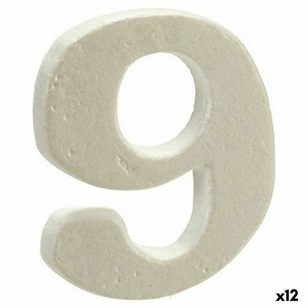 Figurine Décorative Numéro 9 12 Unités (2 x 15 x 10 cm)