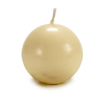 Bougie Ballon Crème Cire (7,5 x 7,5 x 7,5 cm) (4 Unités)