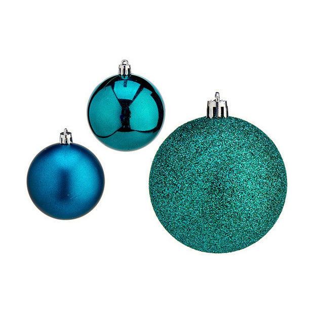 Lot de boules de Noël Bleu Plastique (Ø 7 cm) (12 Unités)