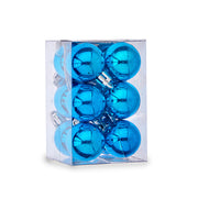 Lot de boules de Noël Ø 3 cm Bleu Plastique (12 Unités)