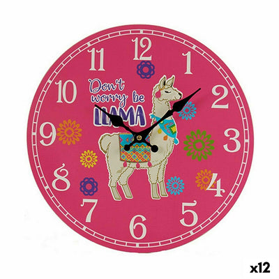 Horloge Murale Lama 3 x 33,8 x 33,8 cm (12 Unités)
