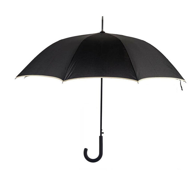 Parapluie Noir Crème Métal Fibre 95 x 95 x 86 cm (12 Unités)