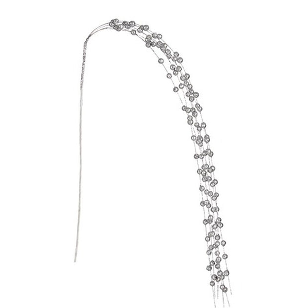 Branche 140 cm Balles Argenté (12 Unités)