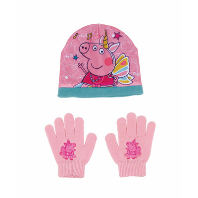 Bonnet et gants Peppa Pig Cosy corner Rose