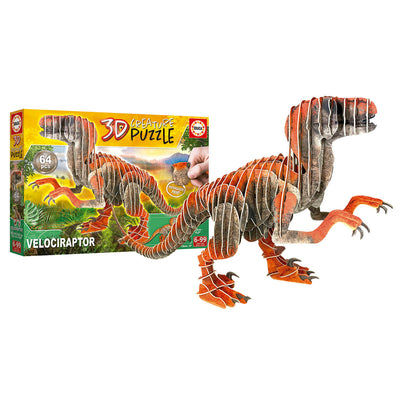 Puzzle Educa Velociraptor 3D 58 Pièces