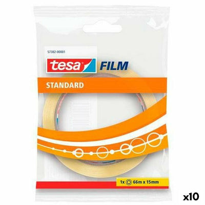Ruban adhésif TESA Standard 66 m 15 mm Transparent (10 Unités)