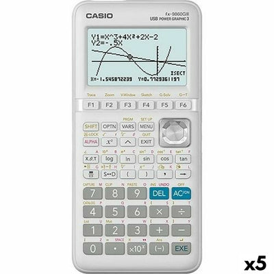 Calculatrice graphique Casio FX-9860G II Blanc (5 Unités)
