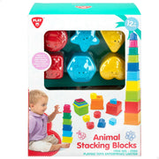 Blocs Empilables PlayGo 10,5 x 9 x 10,5 cm 16 Pièces 4 Unités