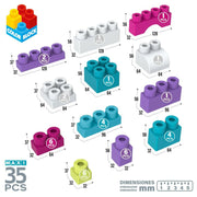 Set de construction Color Block Trendy Sac 35 Pièces (6 Unités)