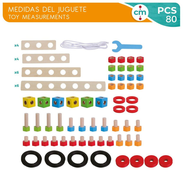 Set de construction Woomax 80 Pièces (4 Unités)