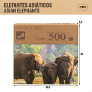 Puzzle Colorbaby Elephant 500 Pièces 6 Unités 61 x 46 x 0,1 cm