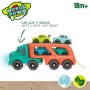 Camion porte-véhicules et Voitures Motor Town Lumière Son 32,5 x 13 x 10,5 cm (2 Unités)