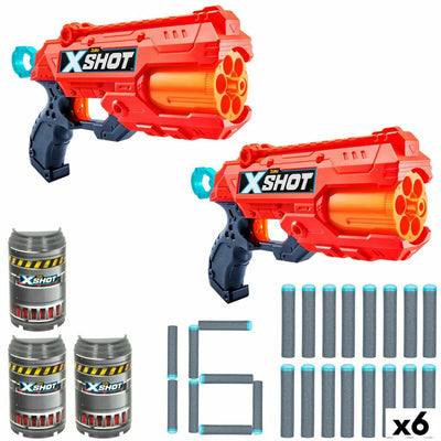 Set de 2 Pistolets à Fléchettes Zuru X-Shot Reflex 6 28,5 x 17 x 5,5 cm (6 Unités)
